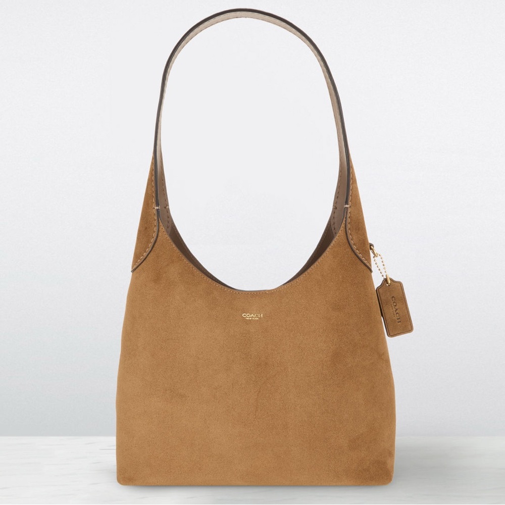 Coach Tan Suede Brooklyn 28 Bag